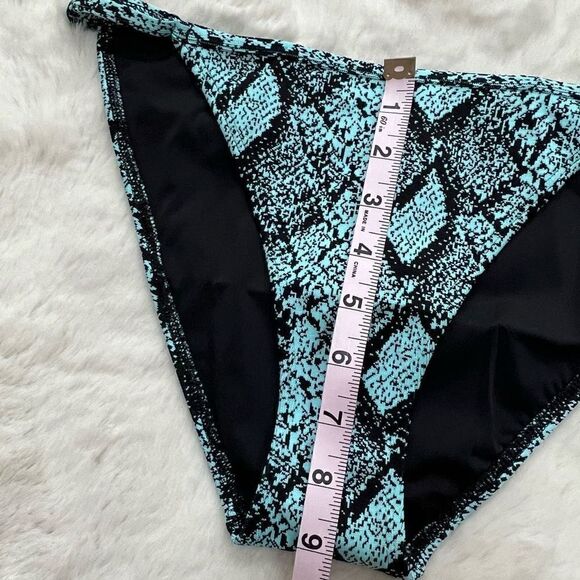 NWT Solid & Striped Lulu Bikini Bottom in Snake Jacquard Blue Black size L - Picture 10 of 11